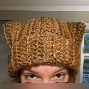 brown cat beanie